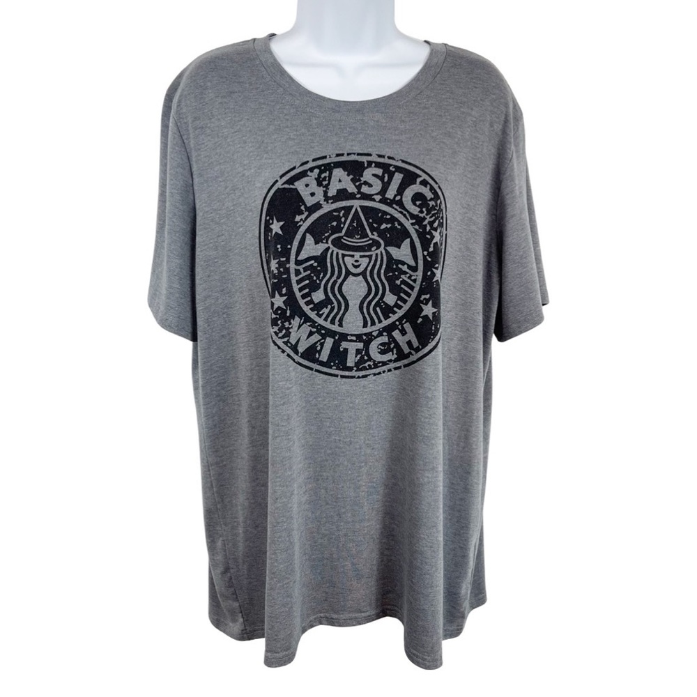 Basic Witch Starbucks Style Crew Neck Tee Shirt 2… - image 1